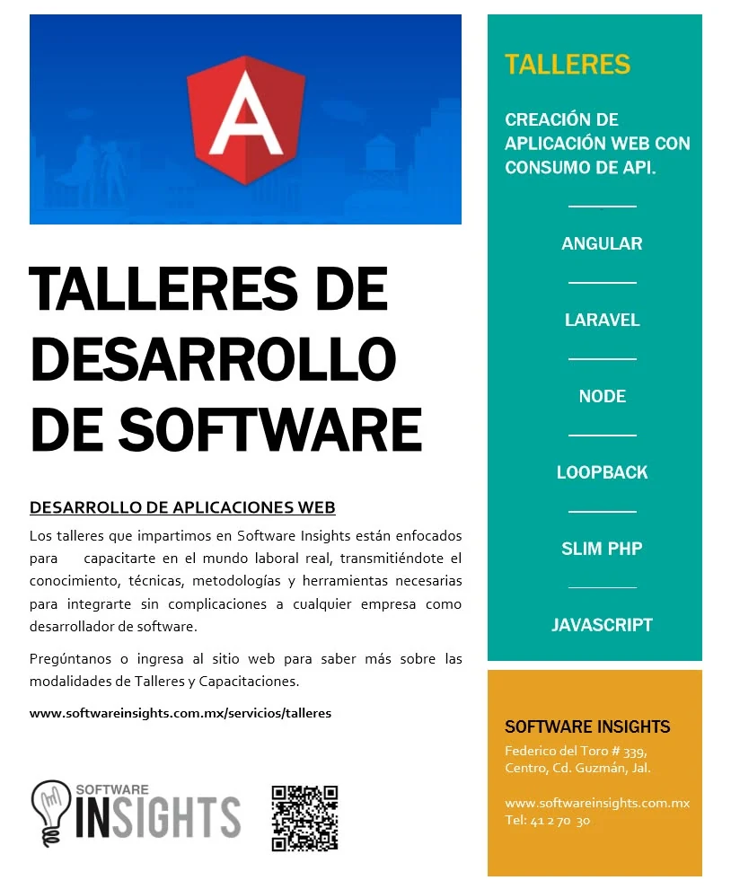 Cartel talleres de desarrollo de software 2017