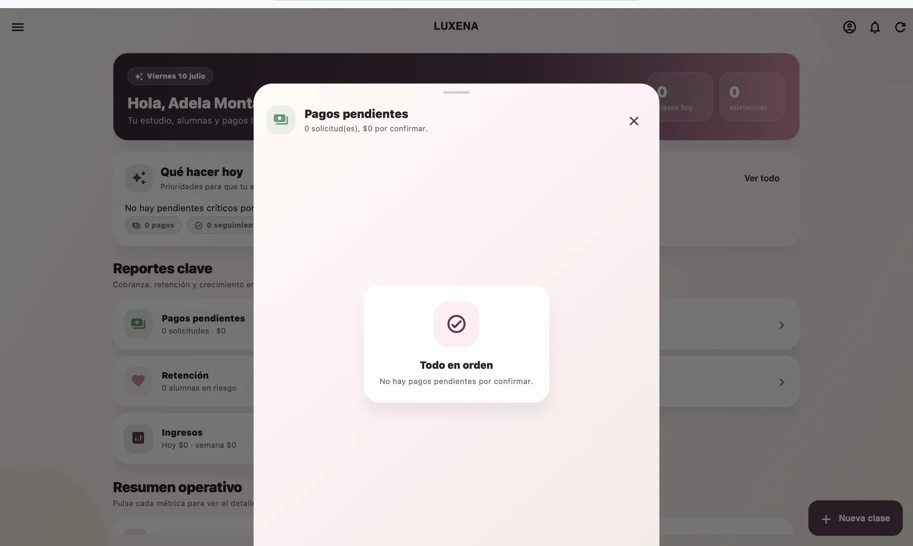 Pending payments report