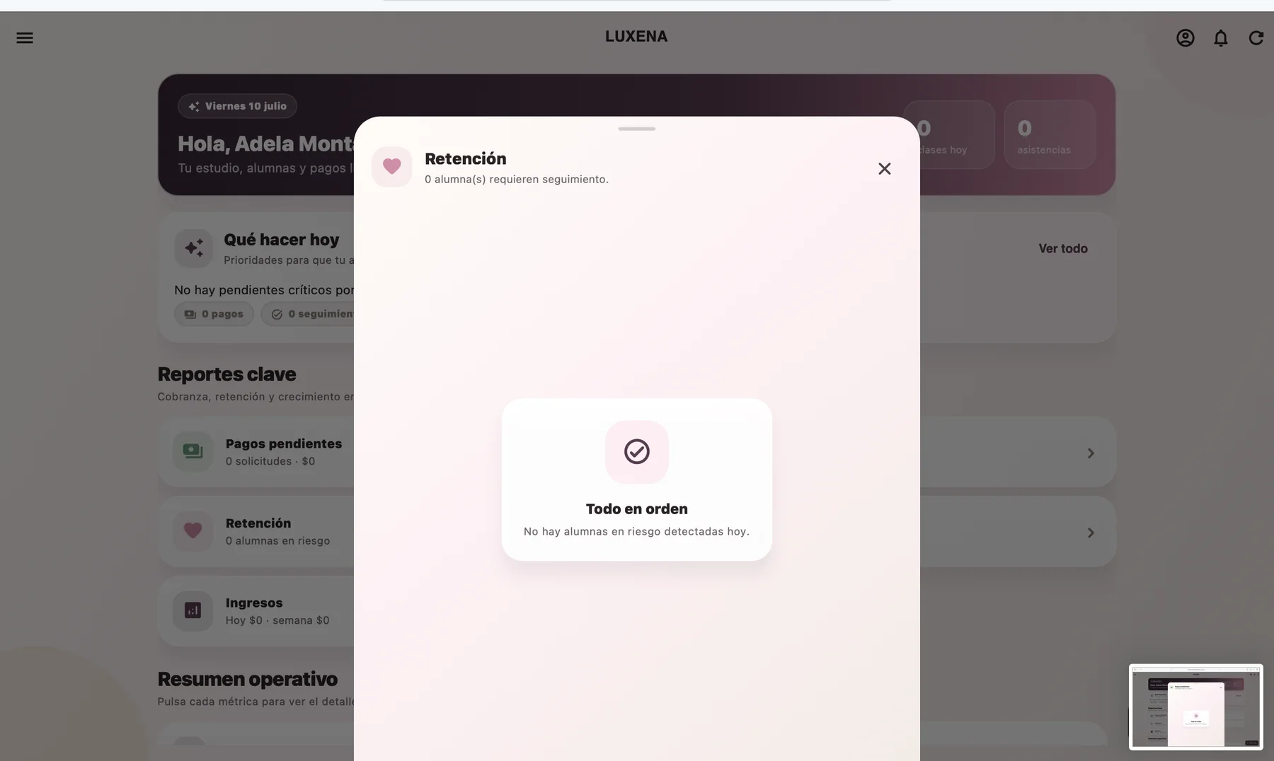 Retention report
