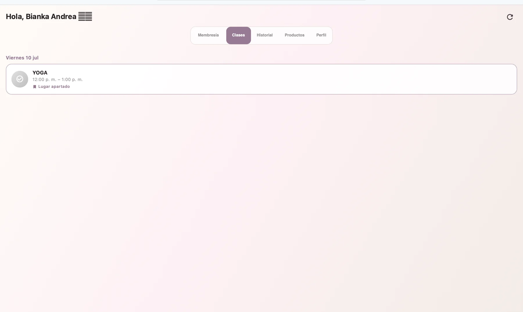 Student payment view