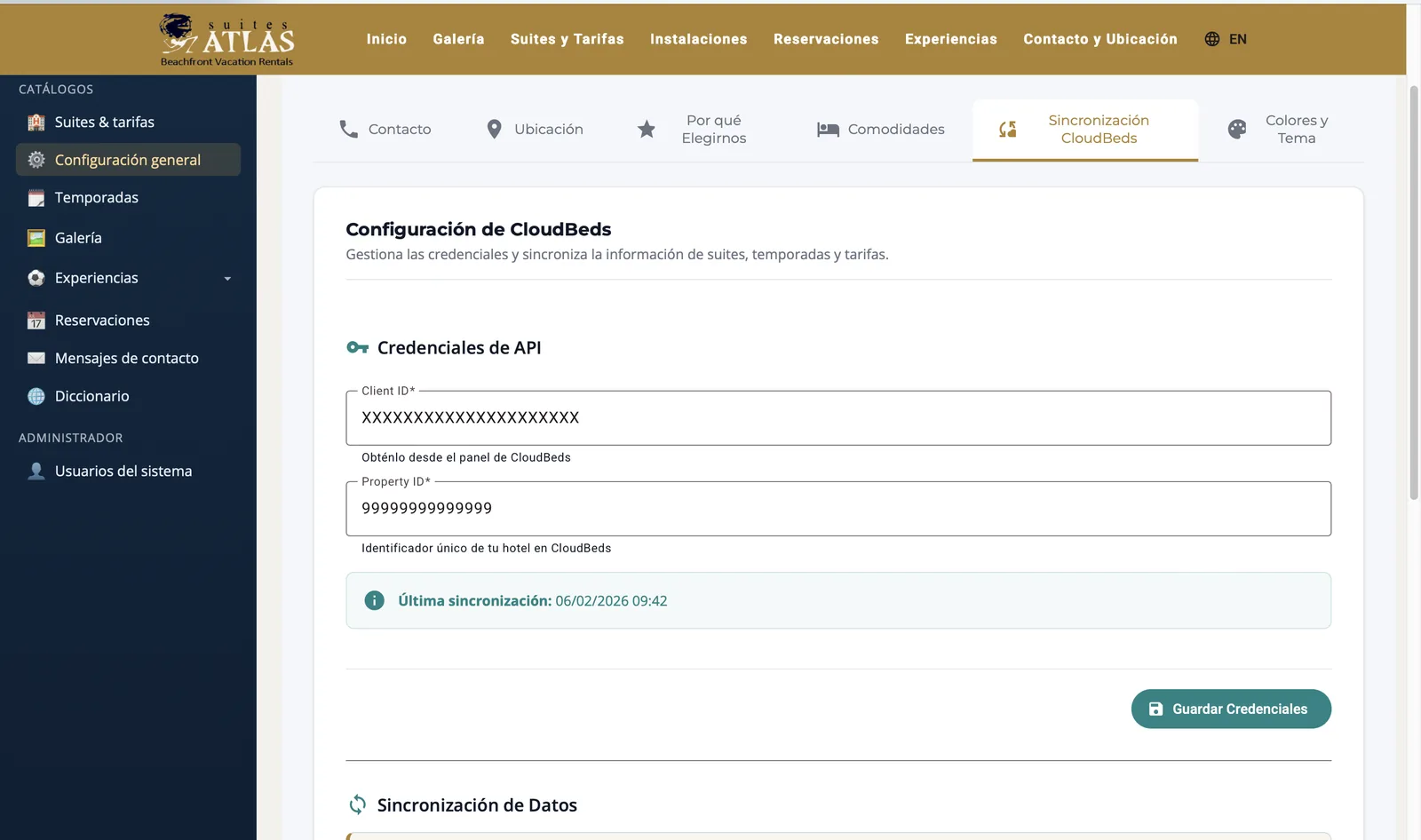 Suites Atlas admin panel 7