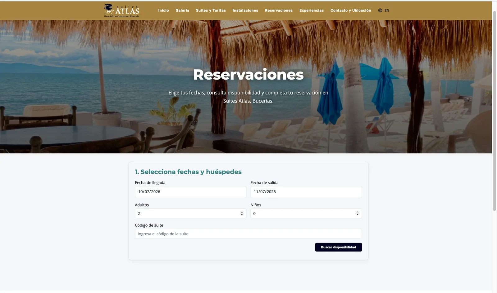 Guest information section