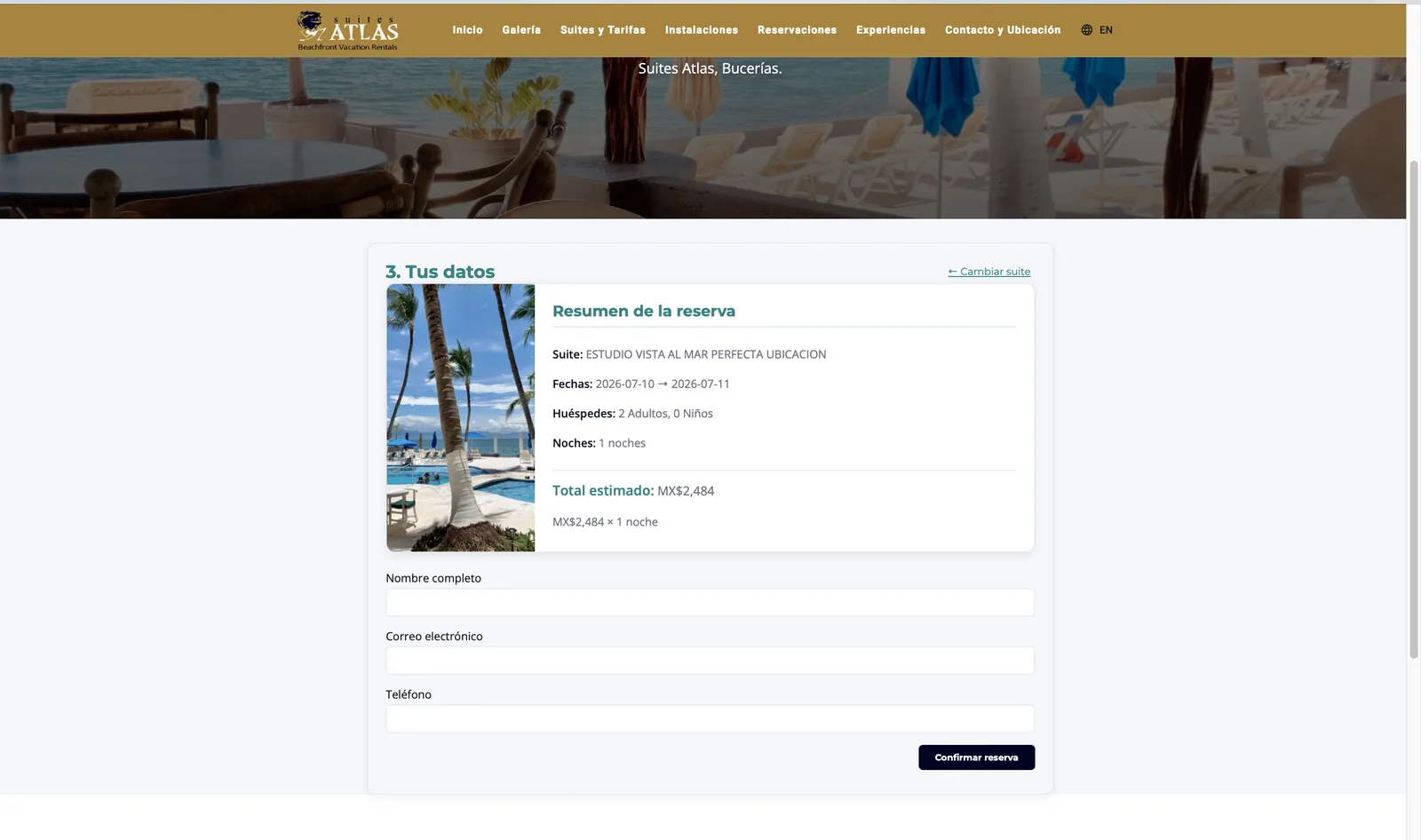 Website navigation experience